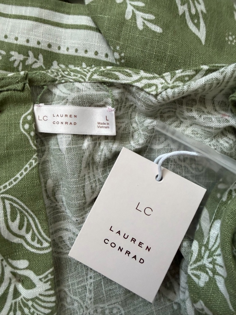 LC Lauren Conrad Square Neck Reversible Button-Back Tank NWT Size Large - Picture 4 of 5